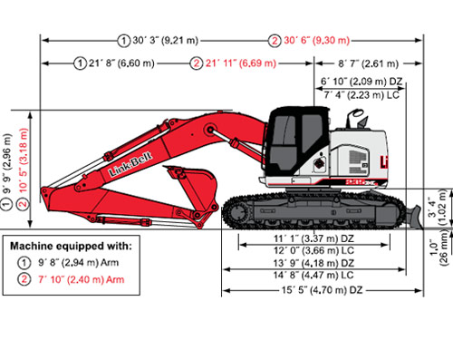 LBX LINK-BELT Large Excavator 235 X3 Crawler