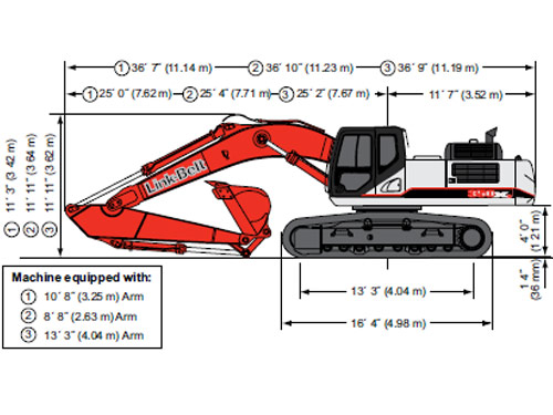 LBX LINK-BELT Large Excavator 350 X3 Crawler