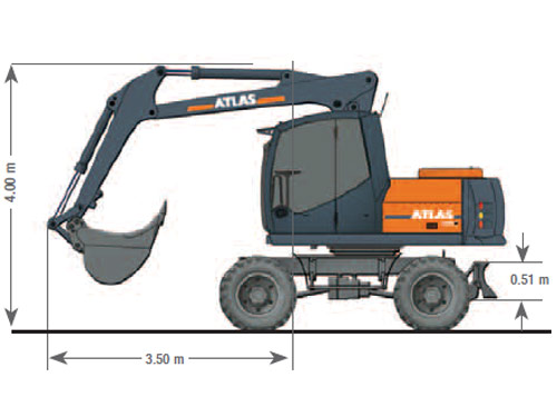 ATLAS Large Excavator  140 W Wheel