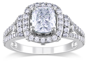 Miadora 14k White Gold 1 3/4ct TDW Certified Diamond Engagement Ring (I, VS1) | Luxury Jewelry