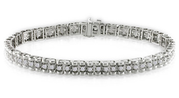 10k White Gold 3/4ct TDW Diamond Tennis Bracelet (H-I, I2-I3) | Luxury Jewelry