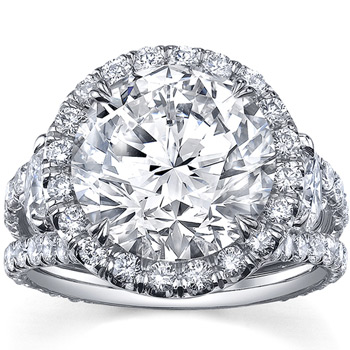 Platinum 7 1/2ct TDW Certified Diamond Engagement Ring | Luxury Jewelry