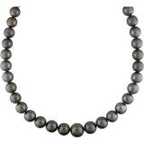 Miadora 14k Gold Black Tahitian Pearl/ Diamond Necklace (11-15 mm) | Luxury Jewelry 