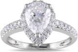 Miadora 14k White Gold 1 3/4ct TDW Certified Diamond Ring (F, I1) | Luxury Jewelry