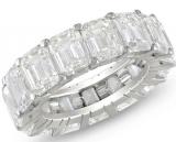 Miadora 18k White Gold 10 3/4ct TDW Emerald-cut Diamond Ring (D-E, VVS1-VVS2) | Luxury Jewelry 