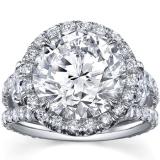Platinum 7 1/2ct TDW Certified Diamond Engagement Ring | Luxury Jewelry