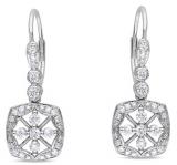 Miadora 14k White Gold 4/5ct TDW Diamond Leverback Earrings (G-H, SI1-SI2) | Luxury Jewelry 