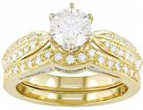 Miadora 18k Yellow Gold 1-1/6 ct TW Diamond Bridal Ring Set | Luxury Jewelry