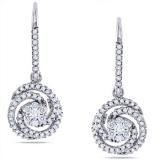 Miadora 14k White Gold 1/2ct TDW Diamond Dangle Earrings (G-H, SI1-SI2) | Luxury Jewelry 