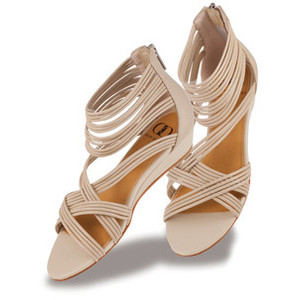 Kassa in Nude - Women's Flat Sandals | Sandalebi | სანდალები