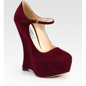 Prada Suede  - Women's Platform Pumps | Platformebi | პლატფორმები