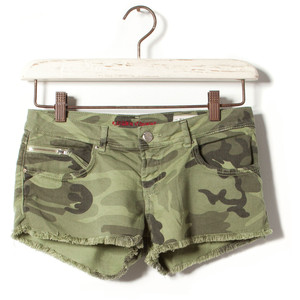 Pull & Bear Camouflage Denim Shorts - shorts | shortebi | შორტები