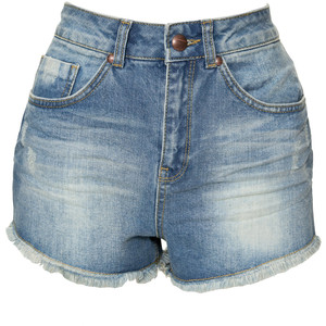 Miso High Waisted Denim Shorts - shorts | shortebi | შორტები