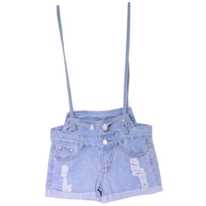 Oversized Edge Curl Denim Shorts - shorts | shortebi | შორტები