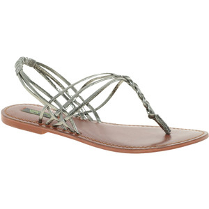 Park Lane Leather Thong Strappy Sandal - Women's Flat Sandals | Sandalebi | სანდალები