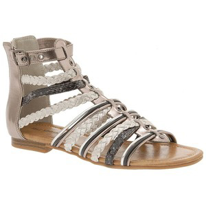 Call It Spring Howman Gladiator Sandals Pewter - Women's Flat Sandals | Sandalebi | სანდალები