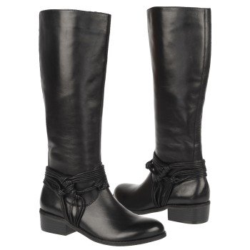 CARLOS BY CARLOS SANTANA  Women's Wellington   Black Leather - Women's Boots