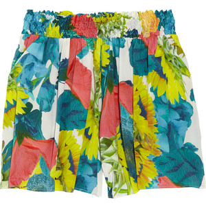 Alice + Olivia Sunflower-print silk-blend shorts - shorts | shortebi | შორტები