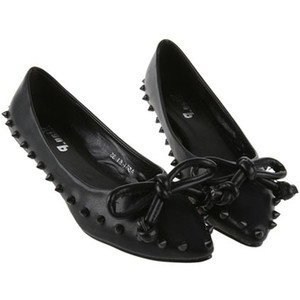 Point Toes Black Flat Shoes - Women's Ballet Flat