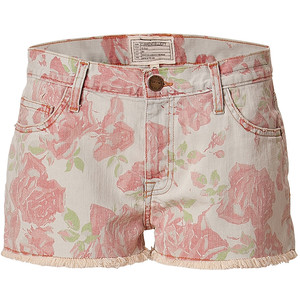 CURRENT ELLIOTT Red Rose Print Boyfriend Short - shorts | shortebi | შორტები