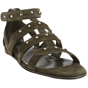 Gucci Military Suede Studded 'sigourney' Flat Gladiator Sandals - Women's Flat Sandals | Sandalebi | სანდალები