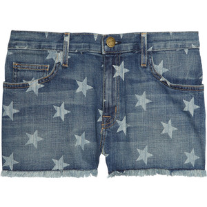 Current/Elliott The Boyfriend star-print low-rise stretch-denim shorts - shorts | shortebi | შორტები