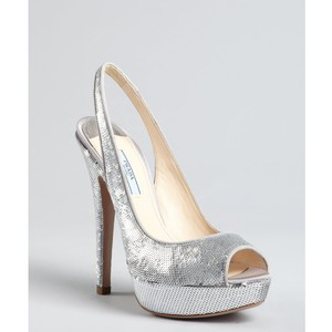 Prada Silver  - Women's Platform Pumps | Platformebi | პლატფორმები