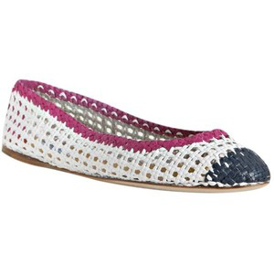Prada White Tri-Color  - Women's Ballet Flat