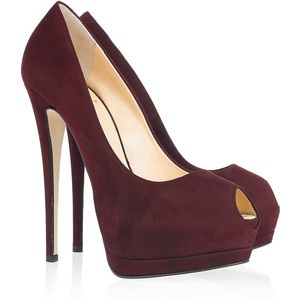 Giuseppe Zanotti Suede peep - toe pumps - Women's Platform Pumps | Platformebi | პლატფორმები
