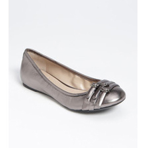 Franco Sarto Ariana Flat Metallic Silver - Women's Ballet Flat