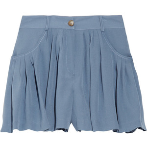 Thakoon Addition Pleated crepe-georgette shorts - shorts | shortebi | შორტები