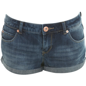 Mid Wash Denim Shorts - shorts | shortebi | შორტები