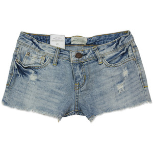 Low-waist Straight Denim Shorts - shorts | shortebi | შორტები