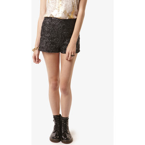 Black Sequin Shorts - shorts | shortebi | შორტები