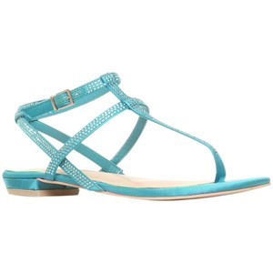 Carvela Kylie Strappy Sandals, Turquoise - Women's Flat Sandals | Sandalebi | სანდალები