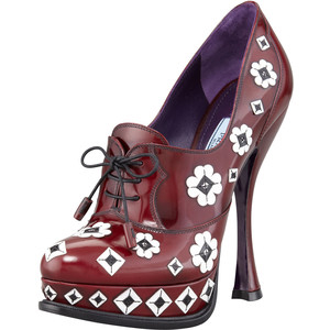 Prada Flower Applique Lace - Women's Platform Pumps | Platformebi | პლატფორმები