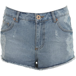 Light Wash High Waist Short - shorts | shortebi | შორტები