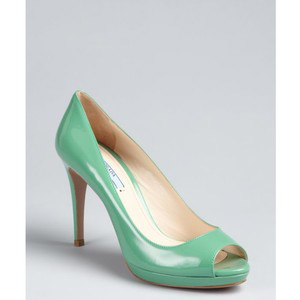 Prada Aquamarine  - Women's Platform Pumps | Platformebi | პლატფორმები