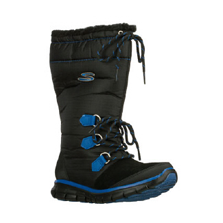 Skechers  Women's Synergy- Flexers   Black/Blue Trim - Women's Boots