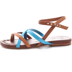 Matt Bernson Jack Two Tone Strappy Flat Sandals - Women's Flat Sandals | Sandalebi | სანდალები