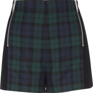River Island Green Check Zip Shorts - shorts | shortebi | შორტები