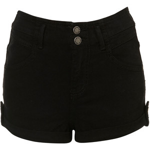 MOTO High Waist Denim Hotpants - shorts | shortebi | შორტები