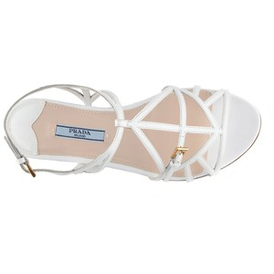 Prada Strappy Flat Sandal - Black - Women's Flat Sandals | Sandalebi | სანდალები