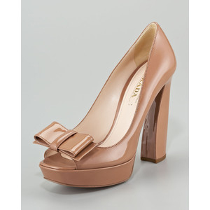 Prada Patent Leather  - Women's Platform Pumps | Platformebi | პლატფორმები