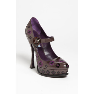 Prada Flower Appliqué Pump - Women's Platform Pumps | Platformebi | პლატფორმები