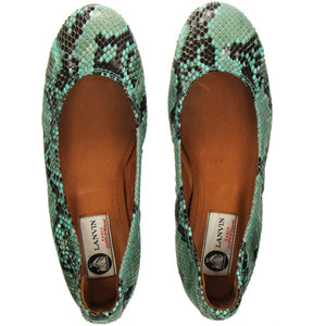 Lanvin Python Ballet Flat in Tuquoise - Women's Ballet Flat