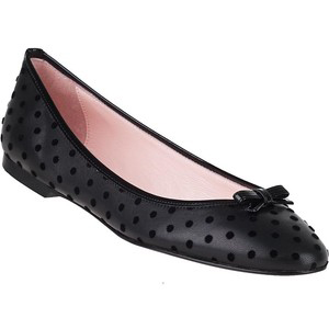 RED VALENTINO Ballet Flat Black Leather - Women's Ballet Flat