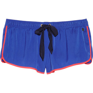 Juicy Couture Contrast-trim brushed-satin pajama shorts - shorts | shortebi | შორტები