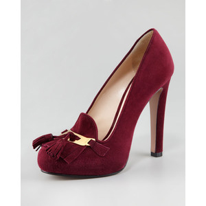 Prada Suede Tassel - Women's Platform Pumps | Platformebi | პლატფორმები