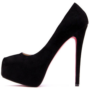 Black Suede Hidden Platform Pump - Women's Platform Pumps | Platformebi | პლატფორმები